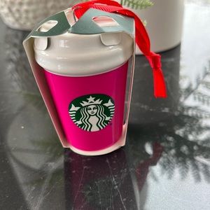 Starbucks holiday ornament from the 2021 collection.  Hot pink.  NWT